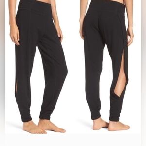 Free People Agile Split Side Joggers Black Size Small